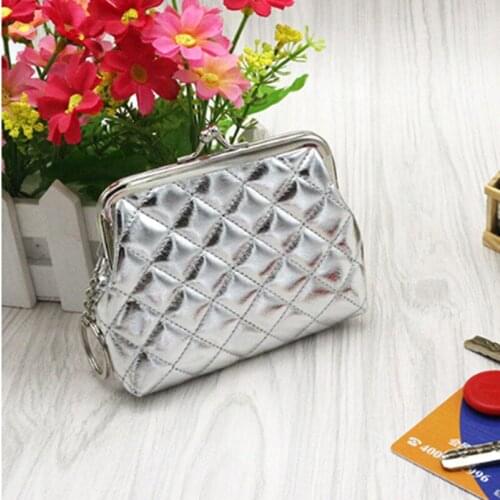 Multicolor Women PU Mini Coin Purse Female Cloth Buckle Coin Bag Cute Little Wallet Key Bag Candy Bag