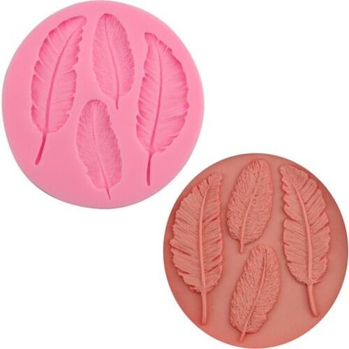 Feather silicone cake decoration mold DIY fondant chocolate baking silicone tool cart hanging aromatherapy gypsum mold