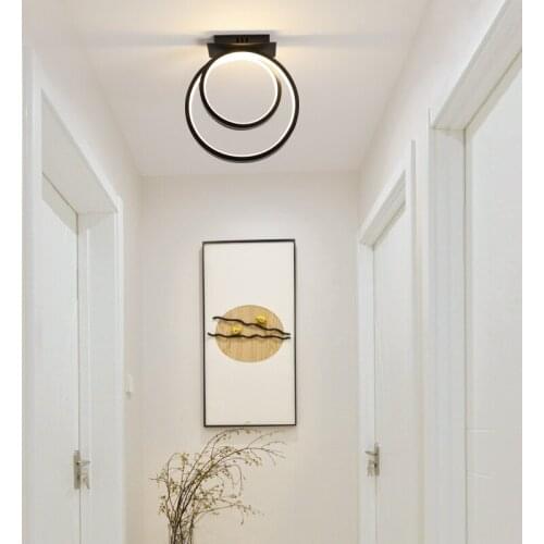 New Modern LED Ceiling Lamp For Living room Bed room Kitchen Aisle Indoor Light Fixtures Black&White Ceiling lights AC110V 220V