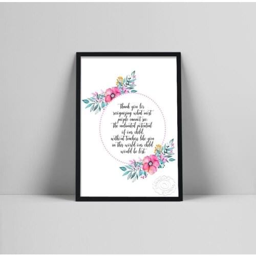 Special Need Print, Autism Awareness Teacher Gift, Aid Helper Appreciation, Printable Wall Art, Education Quote