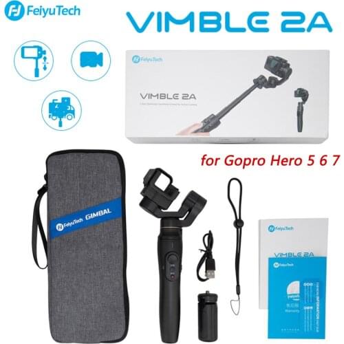 FeiyuTech Vimble 2A for Gopro Hero 5 6 7 Action Camera Handheld Gimbal Stabilizer 18cm Extension Pole Video Gimbal Vimble 2 A