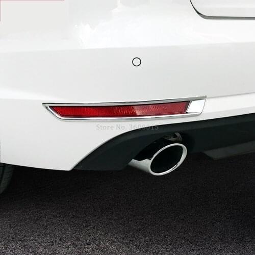 For Audi A4 Sedan B9/9L 2016 2017 Exterior Accessories Rear Fog Lights Tail Fog lamp ABS Chrome Covers Trim Molding Car styling