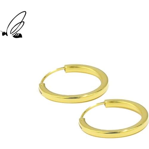 SSTEEL 925 Sterling Silver Simple Round Designer Thin Hoop Earrings 2021 Gift For Women Boho Wedding Accessories Fine Jewelry