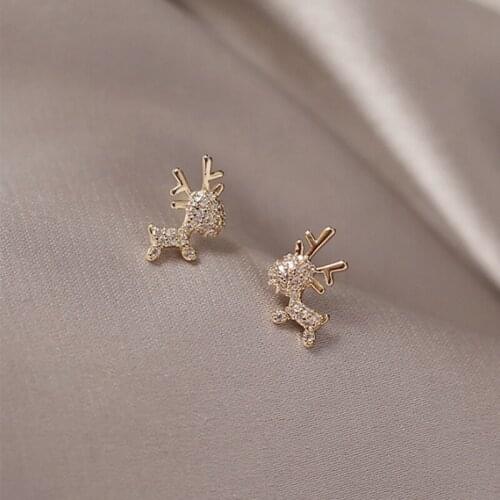 Gold Color Simple Design Cute Jewlery Letter X Design Cross Cubic Zirconia Fashion New Stud Earrings For Women Girls