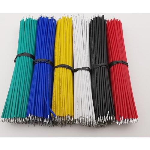 100Pcs/lot 24AWG Breadboard Jumper Wires Cable Double-head Tinned PCB Solder Cable Flexible PVC Electronic Wire 10CM