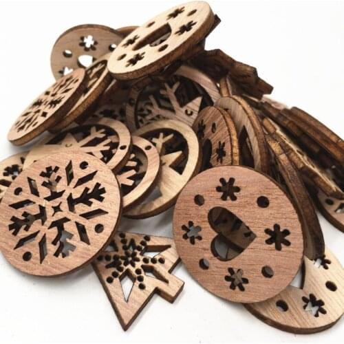 25pcs 30mm Unfinished Round Hollow Wood Earring Pendants Wooden Hanging Tags Ornaments for DIY Earrings Jewelry Making Arts