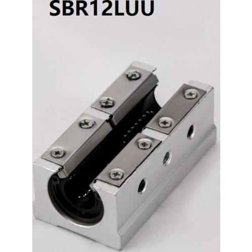 4pcs/lot SBR12LUU/SME12LUU Open Type Linear Ball Motion Bearing Sliding Block for SBR12 12mm linear guide rail CNC router