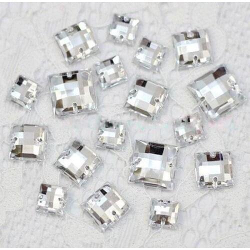6x6mm 500Pcs Sew On Rhinestone Clear Beads Clothing Accessories For Shipping