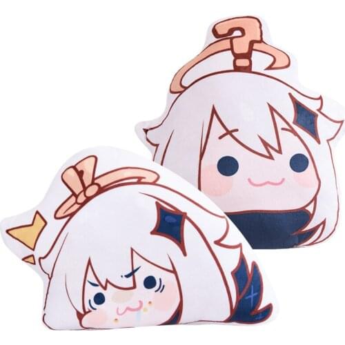 Anime Genshin Impact Paimon Cute Plush Stuffed Dolls Throw Pillow Cartoon Sofa Back Soft Cushion Toy Cosplay Xmas Fashion Gifts