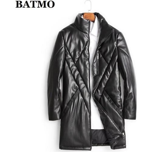 BATMO 2020 new arrival winter high quality 95% white duck down jackets men,PU parkas men,size L-5XL AL30