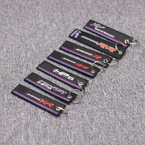 Embroidery Key Holder Chain Collection Keychain for BMW S1000XR S1000RR S1000R HP4 Motorcycle Badge Key Ring Keyring