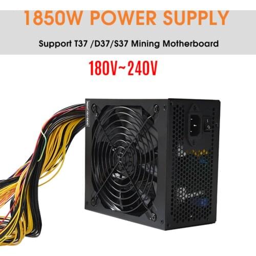 Mining Rig ATX 1850W PSU For miner Coin Ethereum 1800w Support T37 D37 S37 Mining Motherboard High Efficiency