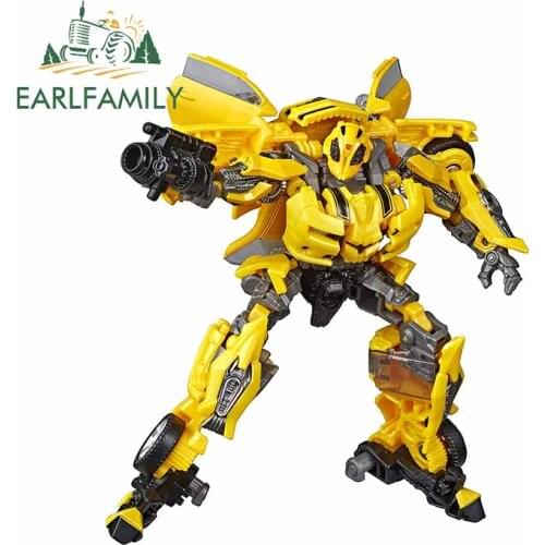 EARLFAMILY 13cm x 1.2cm for Bumblebee Transformers Mechanical Car Stickers Bumper Vinyl Motorcycle Surfboard Bumper VAN Decal