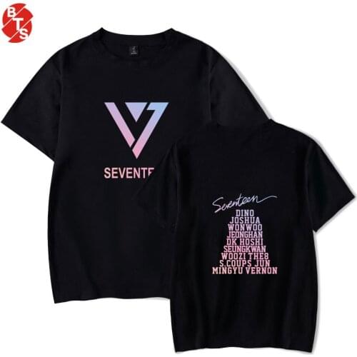 SEVENTEEN kpop Summer Casual T-shirt Men/Women Short Sleeve Fashion Printed tshirt SEVENTEEN Cool Tee shirts Streetwear Clothes