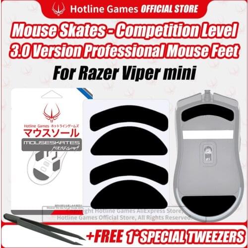 Hotline Games 3.0 Mouse Skates Mouse Feet Replacement for Razer Viper Mini Gaming Mouse,Smooth, Durable,Glide Feet Pads