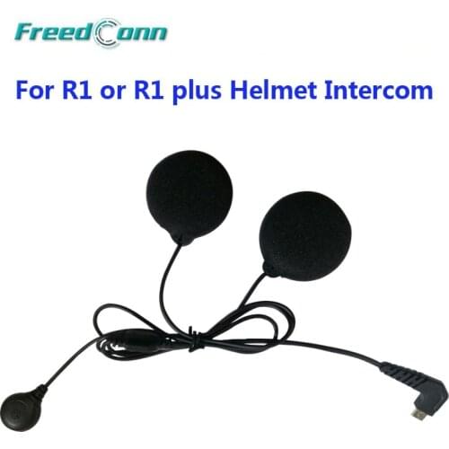 FreedConn Soft Earpiece Microphone & Speaker Cable for Motorcycle Integral / Full Face Helmet R1or R1plus Headset Intercom