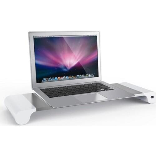 Computer Monitor Aluminum Alloy Bracket with USB Mobile Phone Charger Rechargeable Multi-function Notebook Stand for Macbook