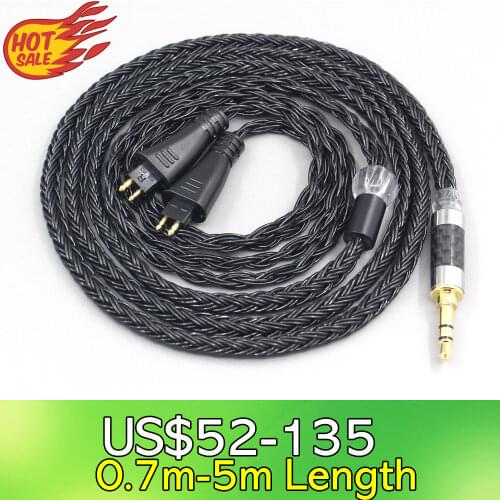 LN007416 16 Core 7N OCC Black Braided Earphone Cable For FOSTEX TH900 MKII MK2 TH-909 TR-X00 TH-600 Headphone