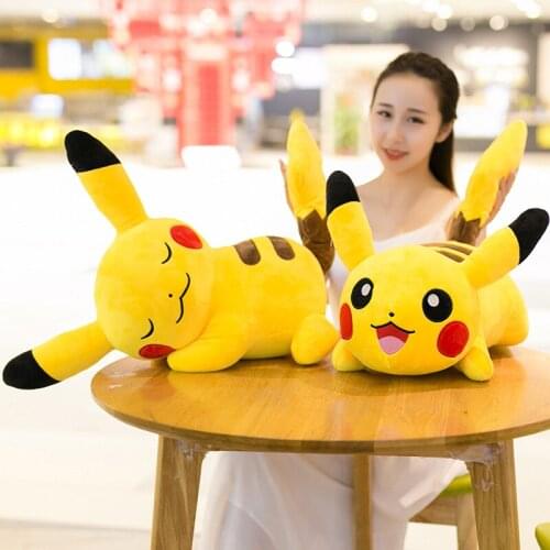 Kawaii Pokémon Pikachu Plush Toy Animation Game Peripheral Sleeping Running Shape Plush Stuffed Doll Children Girl Gift