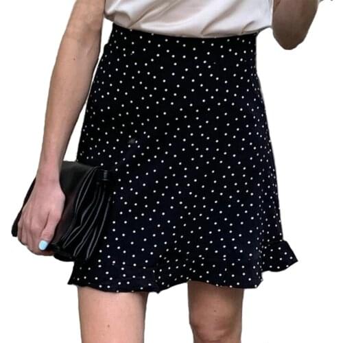 Toppies 2021 Summer Skirts Polka Dot Mini Skirts Sexy A-line Ruffles Faldas Streetwear