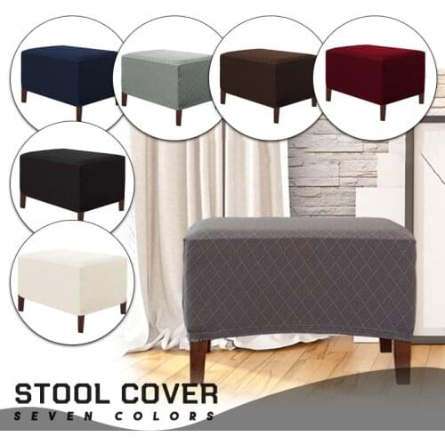 Minimalist Stretch Sofa Pedal Cover American Style Universal Non-slip Furniture Sofa Case Dust-proof Square Stool Cover