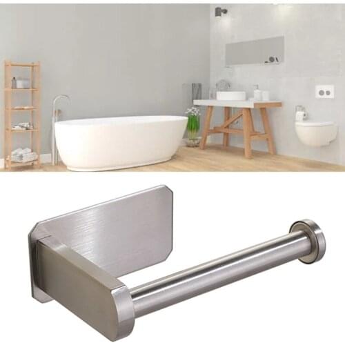 Wall Mount Toilet Paper Holder Stainless Steel Wall Hanging Kitchen Paper Roll W3JE