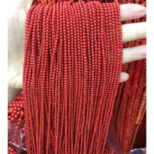 New 15 Inch Red Color Coral Loose Beads Seven Sizes for Your Choice Approcx 15 Inch DIY Jewelry Necklace Bracelets Earrings