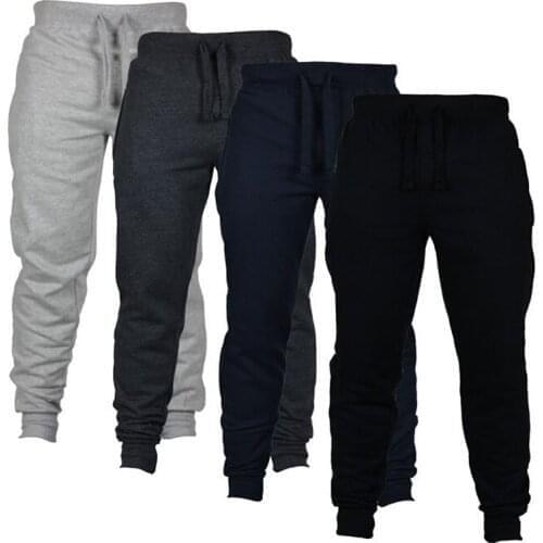 New Mens Joggers Casual Pants Fitness Men Sportswear Tracksuit Bottoms Skinny Sweatpants Trousers Black Gyms Jogger Track Pants