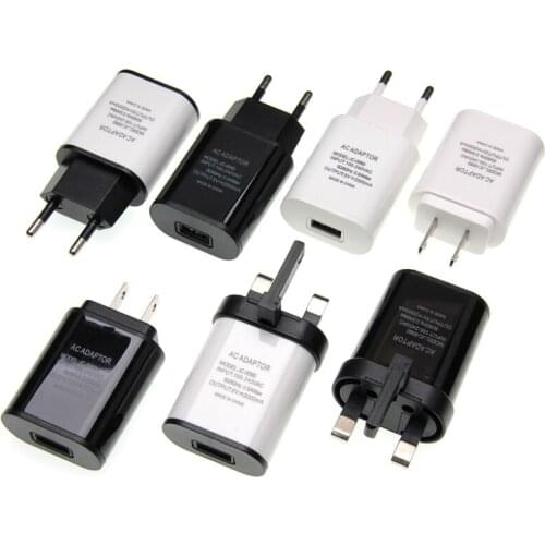 Single USB Adapter 5V 2A Totally EU/UK/US Standard Mobile Phone Universal USB Travel Wall Charger for IPhone Samsung 100pcs