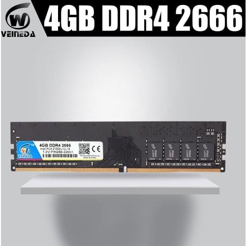 VEINEDA Memory Ram ddr4 4gb ddr4-2666Mhz For dimm ddr4 ram memory For all Intel AMD Desktop compatible 2133,2400Mhz PC4-17000