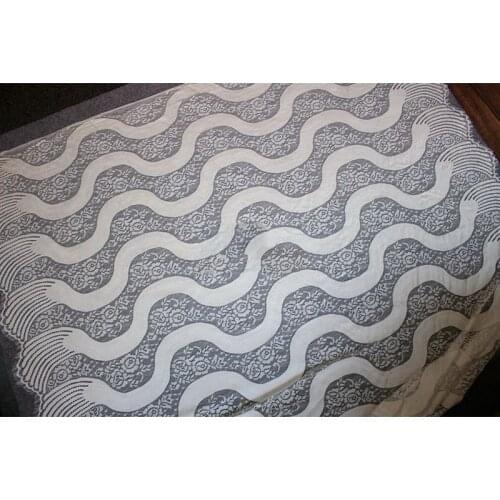 GLace 3M/Lot High quality export heavy press yarn thick eyelash lace fabric for dress wedding lace skirt accessories TX689