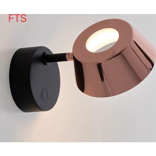 Nordic creative rotatable LED wall lamp designer simple modern living room bedroom bedside aisle reading LED lamps