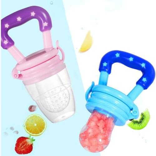 Baby Fruit Pacifier, Infant Food Nibbler Holder Silicone Soother Feeding Teat Teether Tool