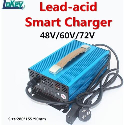 48V 60V 72V Lead acid Battery 20A 12A 18A 15A Smart Charger For Electric cars Tricycle Motorcycle Dry And Water Battery
