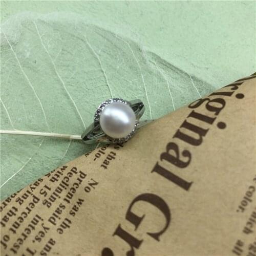 Unique New Ring Mountings Findings Settings Adjustable Ring Jewelry Parts Fittings Wedding Accessories for Pearl Beads