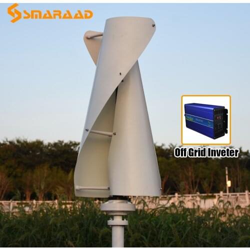New Arrive 600W Vertical Wind Turbine Permanent Magnet Generator 3 Phase 12V 24V 48V Axis Generator With Off Grid Inverter