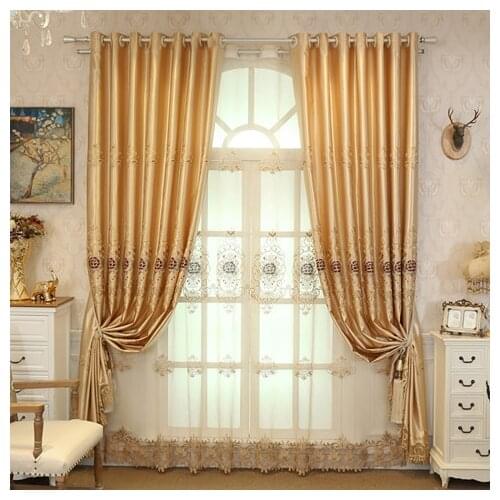 High-grade Embroidery Curtains Tulle European Style Curtains for Living Room Bedroom Luxury European