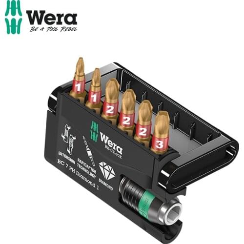 Wera Vela bit-check7 pH Cross Diamond Coated anti slip power tool set