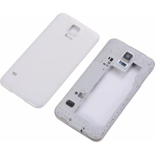 S5 Middle Frame Battery Back Cover For Samsung Galaxy S5 i9600 G900F G900T G900V G900A LCD Middle Housing Frame Bezel Cover