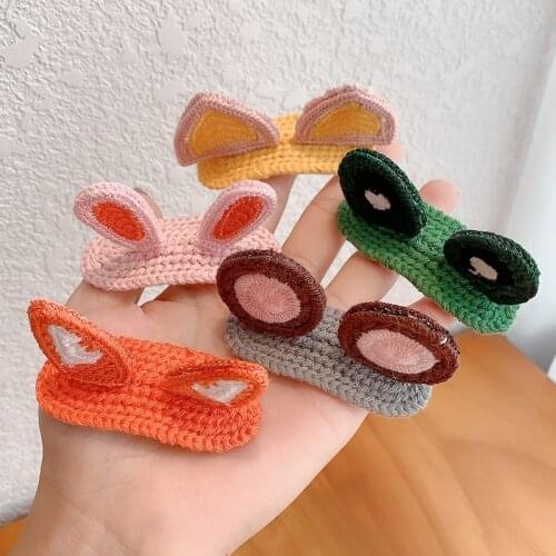 2021 New Simple Girl Cute Hair Pins Lovely Wool Cartoons Animal Ear Hair Clips for Women Fashion Hair Accessories