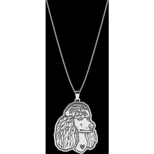 Daisies New Fashion Pendant Necklace Handmade Poodle Necklace For Women Jewelry Animal Dog Necklaces Collier 10pcs/lot