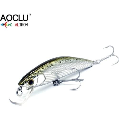 AOCLU wobblers Jerkbait 9 Colors 9.5cm 12.3g Hard Bait Minnow Crank Fishing lures Bass Fresh Salt water 4# VMC hooks