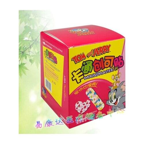 1box 100strips Cartoon band adhesive strips baby hemostatic stickers bandage Magnetic Health Care protectors Medical
