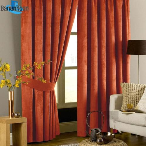 American Italian Flannel Velvet For Curtains in The Living Room Solid Color Soft For Bedroom Curtain Background 1pc