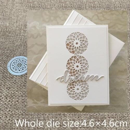 New Design Craft Metal Cutting Die cut dies 2pcs lace circle decoration scrapbook Album Paper Card Craft Embossing die cuts
