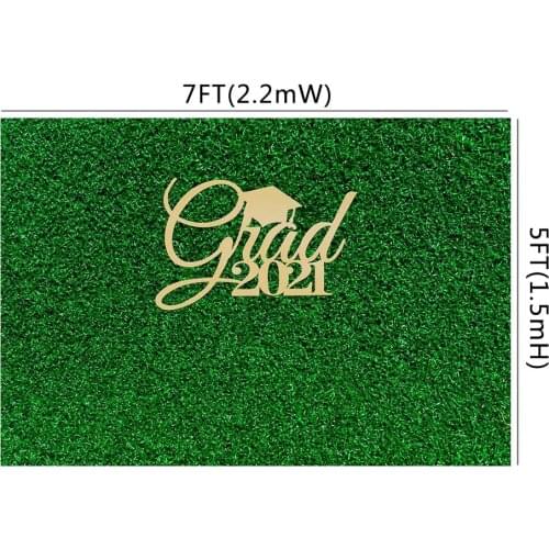 2021 Graduation Backdrop Class Of 2021 Congrats Grad Party Banner Green And Gold Photography Background Gorgeous Prom Portrait