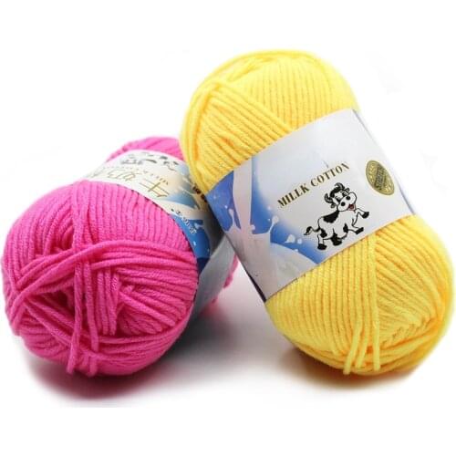 50g Crochet Yarn Anti-Pilling Hand Knitting Thread Cardigan Scarf Hat Sweater Doll Milk Cotton knitted Yarn estambre para tejer