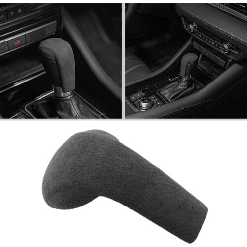 Car Alcantara Style Gear Shift Knob Cover Trim for Mazda 3 Axela 6 CX-4 CX-5 CX-8 AT 2014 2015 2016 2017 2018 2019 2020
