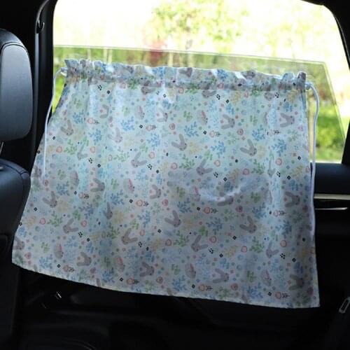 Auto Windows Curtain Cartoon Cotton Windshield Sunshade Cover Car Curtain Side Window Sunshade Curtains With Suction Cups