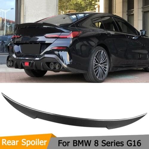 Car Rear Trunk Spoiler Wing for BMW 8 Series G16 4 Door F93 M8 2019 2020 Carbon Fiber Car Rear Trunk Boot Lip Wing Lid Spoiler